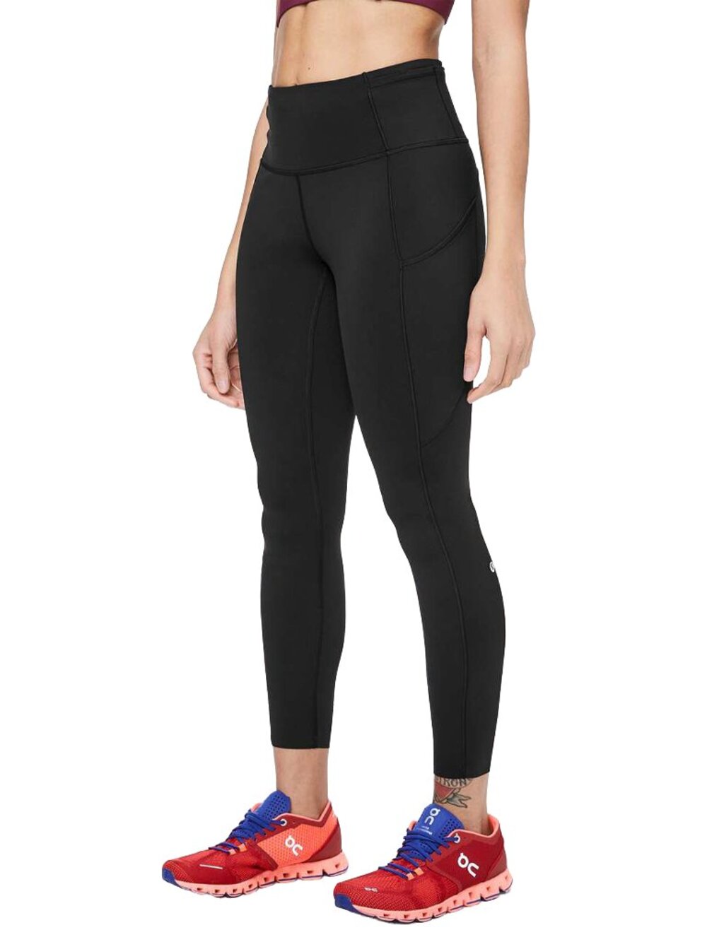 Lululemon Fast & Free 7/8 Tight II 25" Nulux Leggings 4 Black W5BXQS